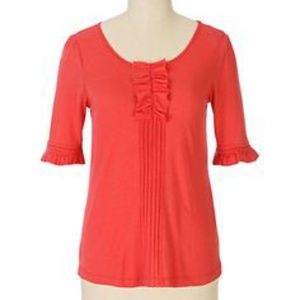 Anthropologie Little Yellow Button Ruffle - Sz Small